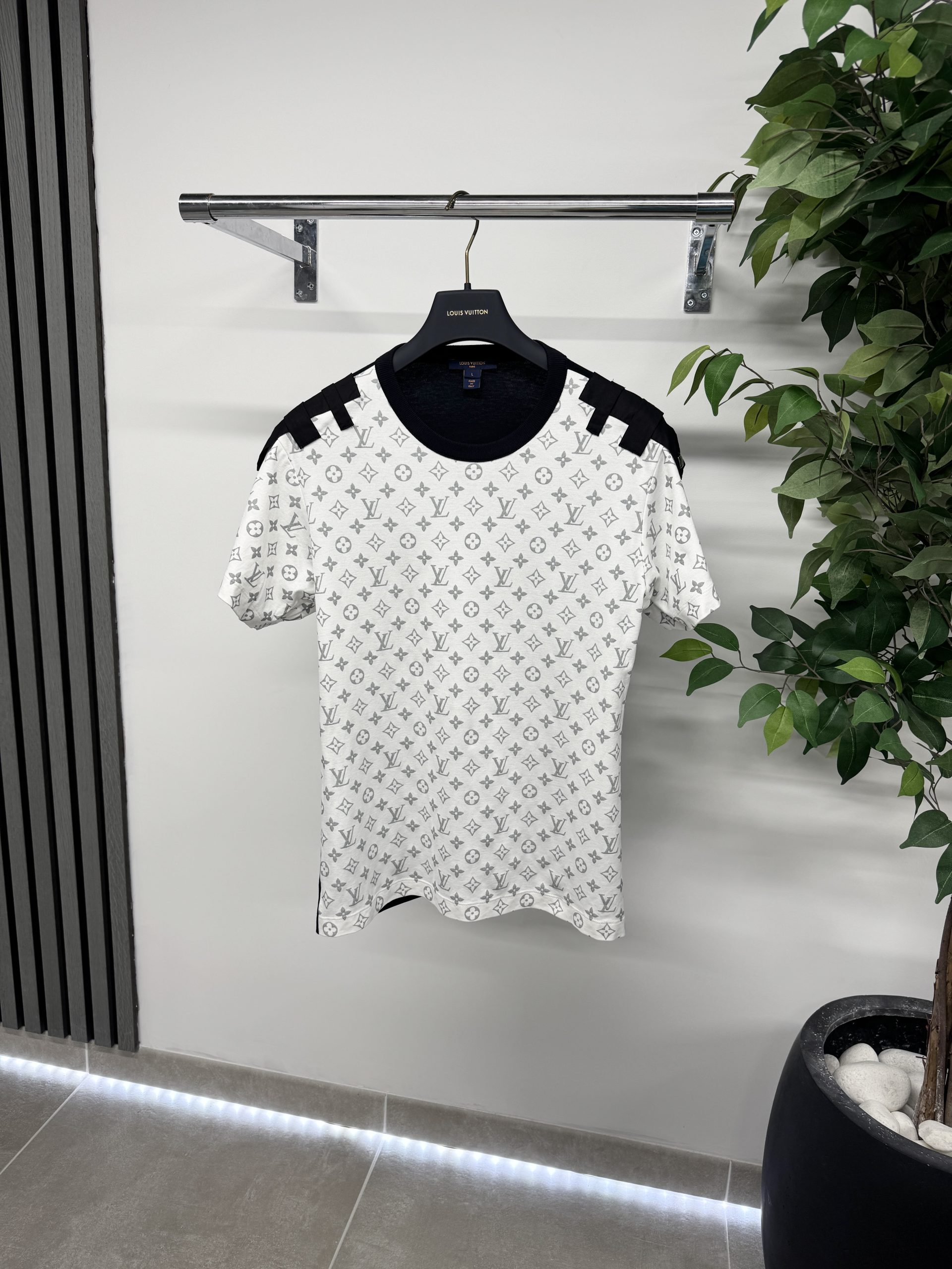 Louis Vuitton Silver Monogram Tab T-Shirt
