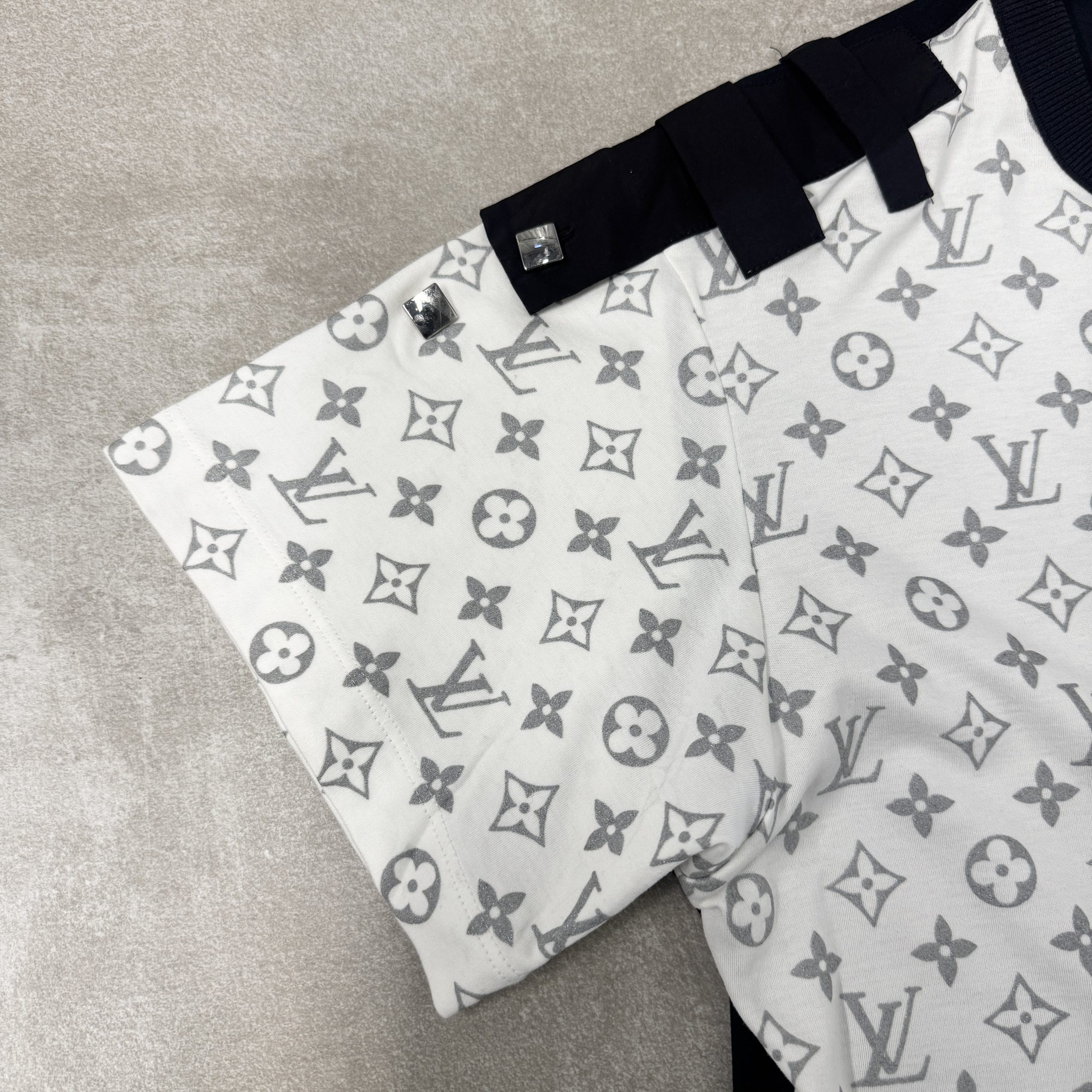 Louis Vuitton Silver Monogram Tab T-Shirt